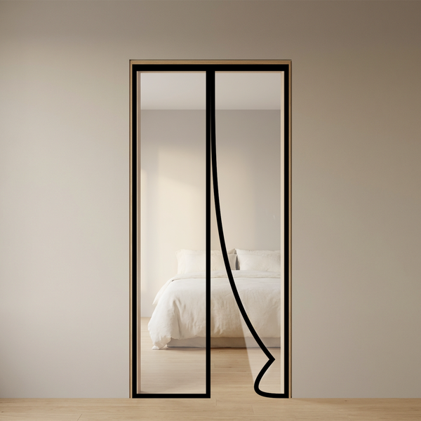 Customizable Magnetic AC Curtain | Clear Transparent | Thermal Insulated