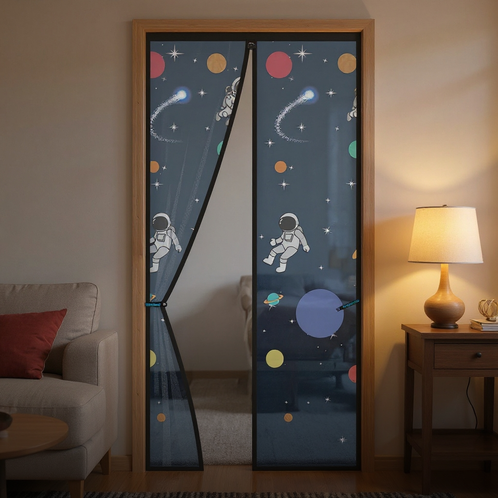Astro Net - Polyester Door Mosquito Net with Magnets