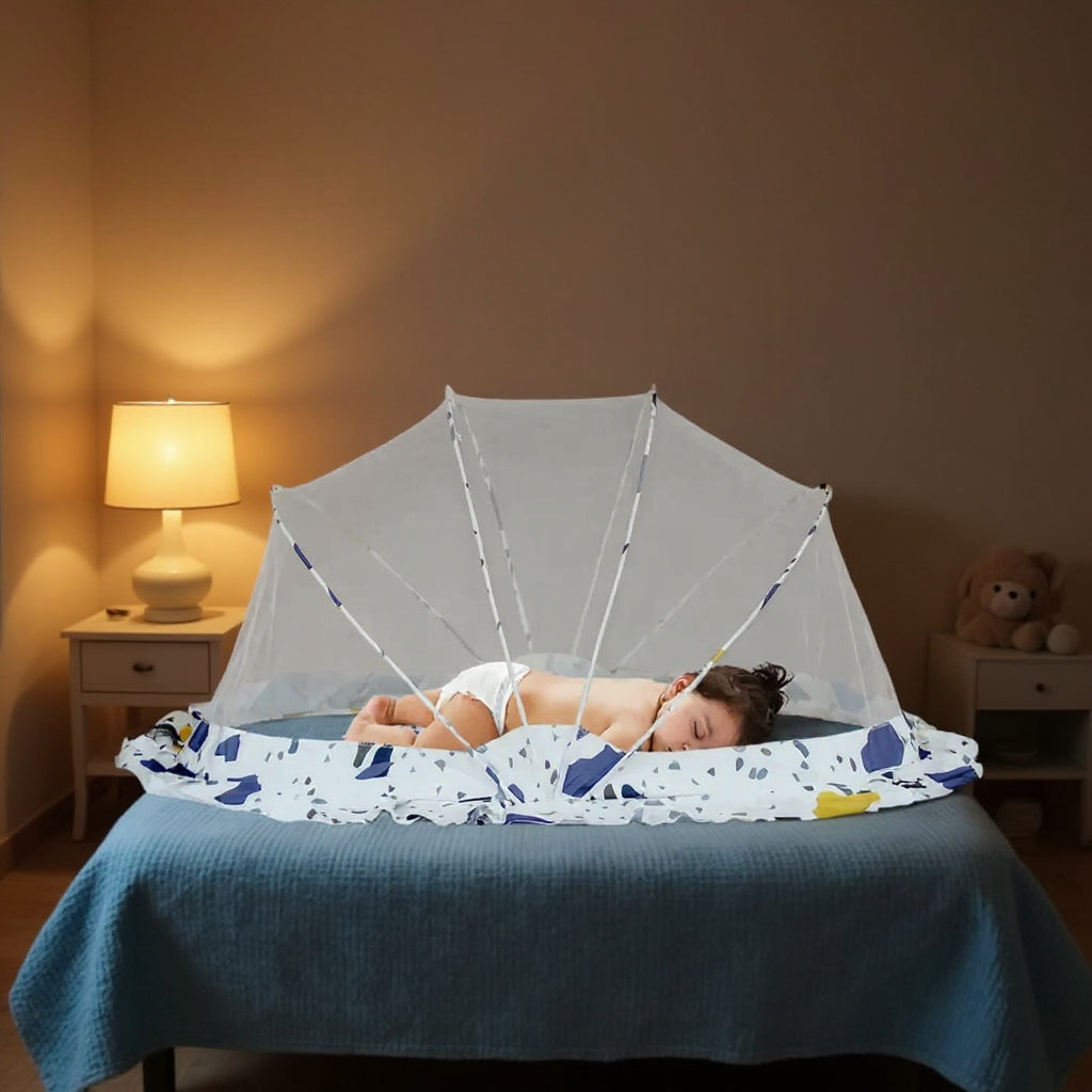 Mosquito Net for baby | Foldable Mosquito Net | 110 x 60 x 55cms |  Color Pattern - Lifekrafts