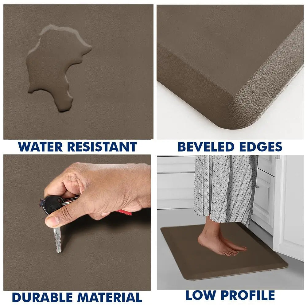 Anti-Fatigue Floor Mat | Dark Brown-(with/without)Design | LifeKrafts Anti Fatigue mats LifeKrafts