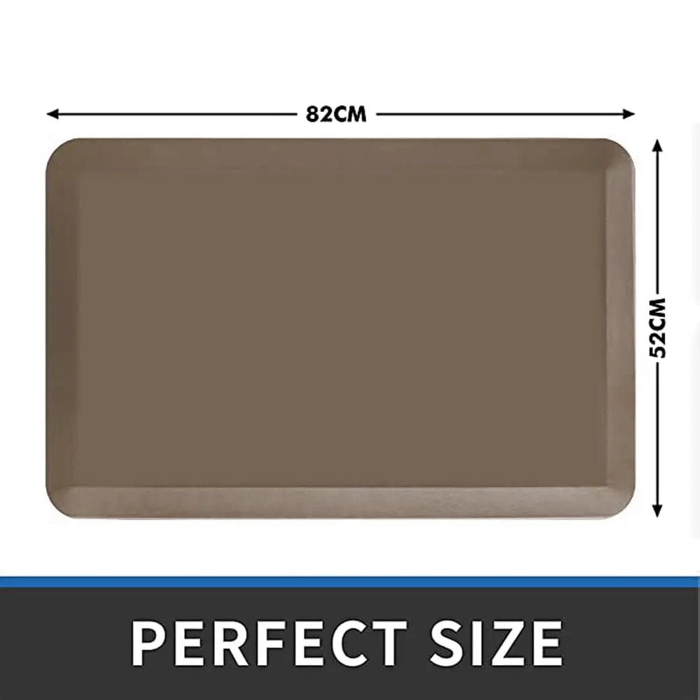 Anti-Fatigue Floor Mat | Dark Brown-(with/without)Design | LifeKrafts Dark Brown Without Design 82 x 52 brown Anti Fatigue mats LifeKrafts