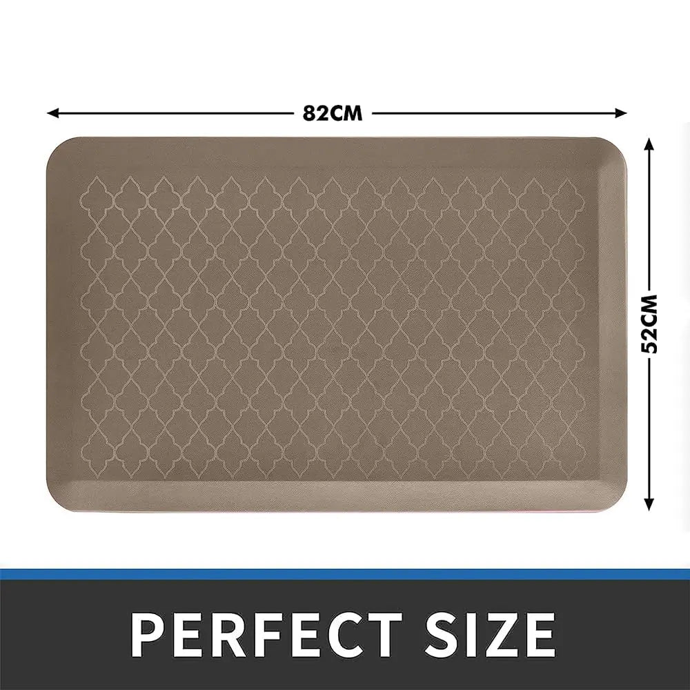 Anti-Fatigue Floor Mat | Dark Brown-(with/without)Design | LifeKrafts Dark Brown With Design 82 x 52 brown Anti Fatigue mats LifeKrafts