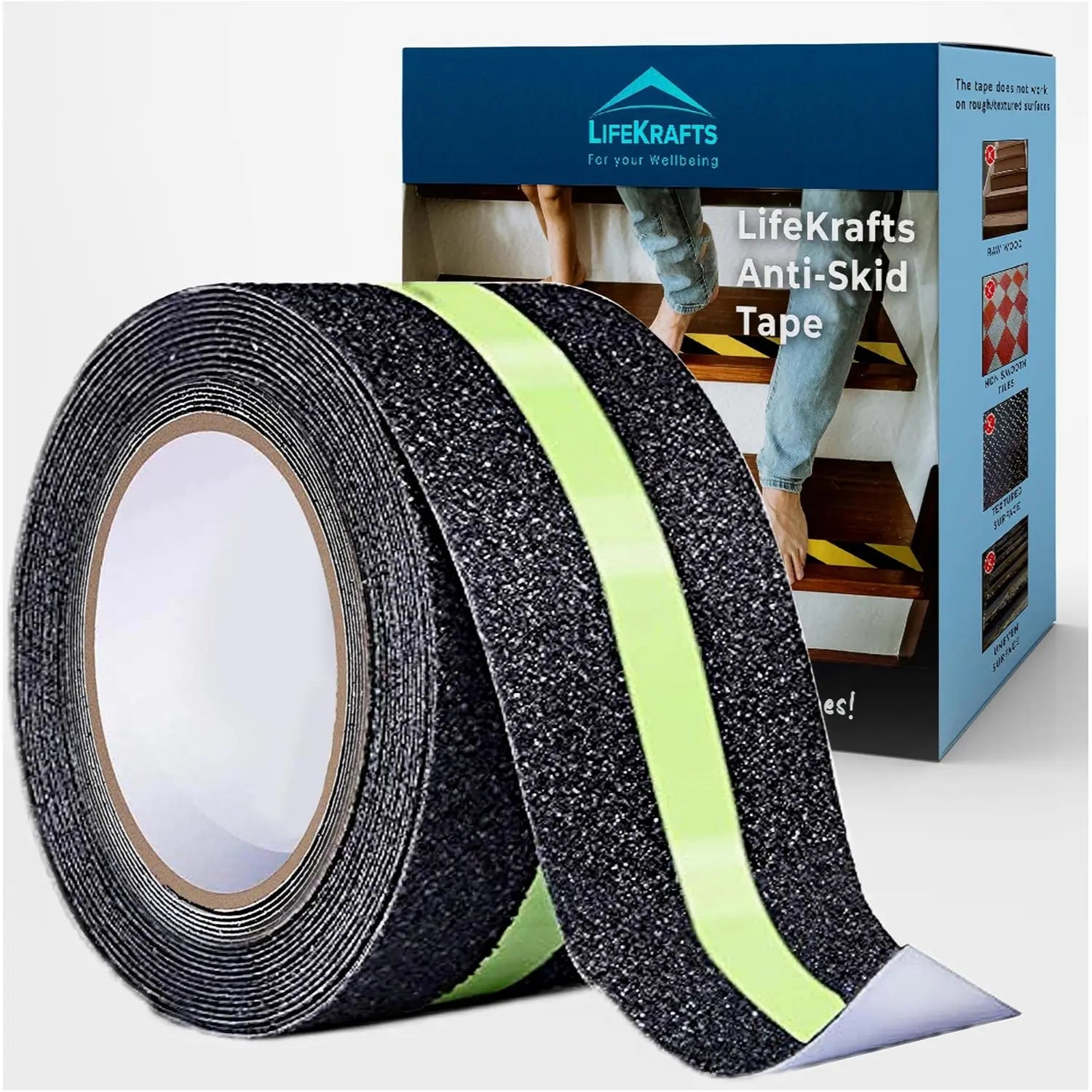 Anti-Skid Tape for Stairs Glow in the Dark LifeKrafts