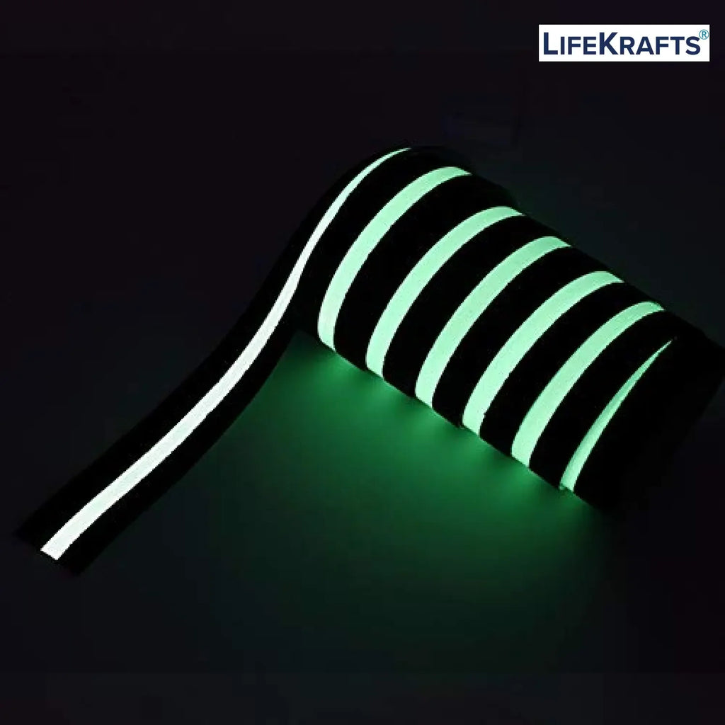 LifeKrafts black anti-skid tape with glow-in-the-dark safety strip