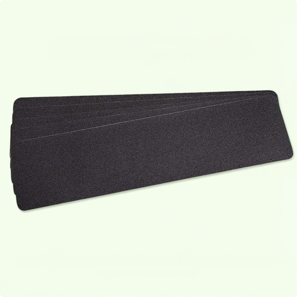 LifeKrafts black anti-skid strips with textured PEVA surface for stairs and slippery floors