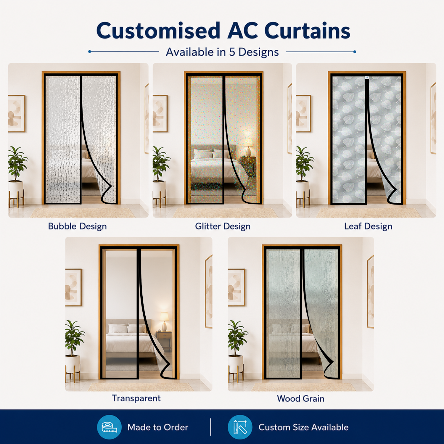 Customizable Magnetic AC Curtain