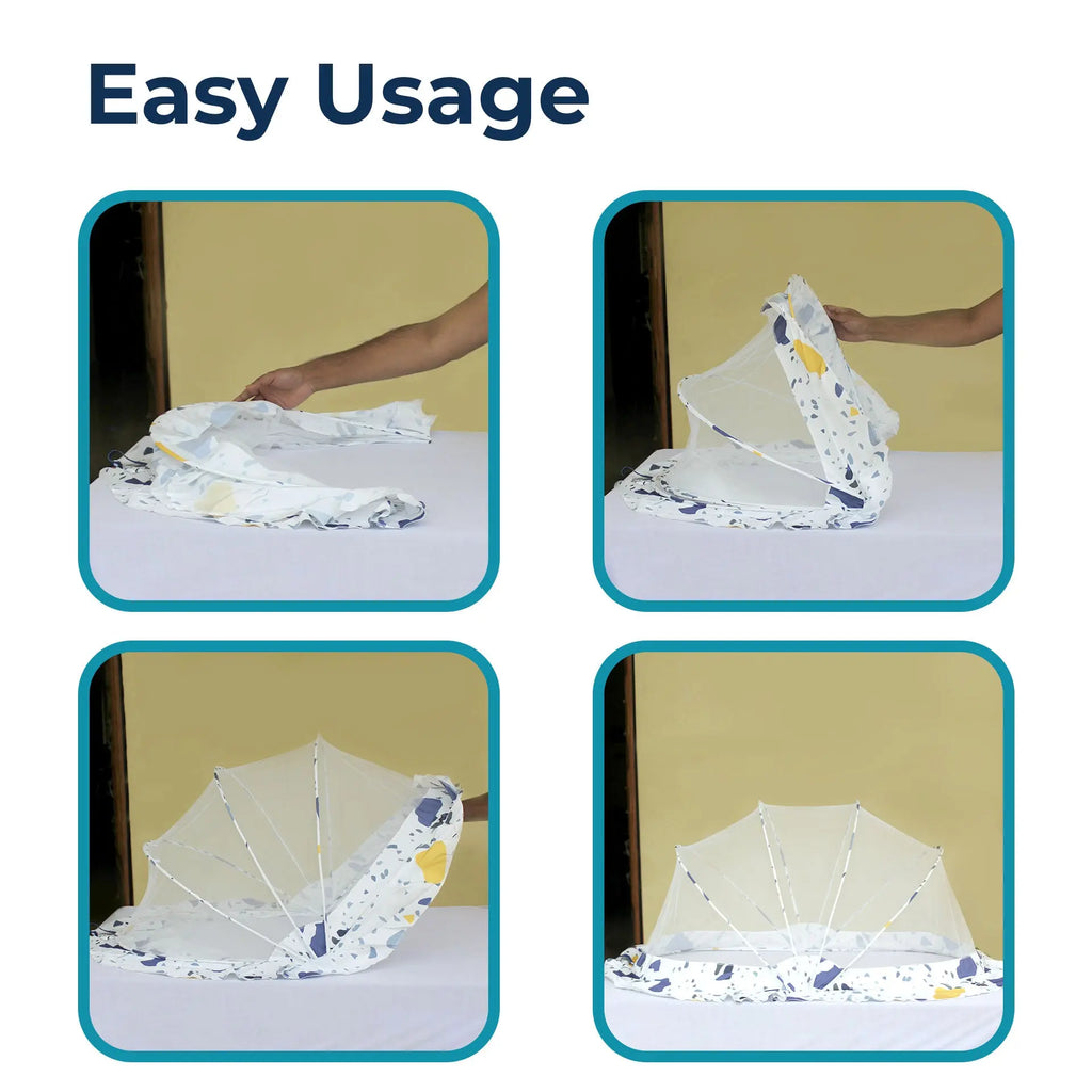Baby Mosquito Net | Foldable | 110x60x55 cm | MULTICOLOR | LifeKrafts baby Mosquito net LifeKrafts
