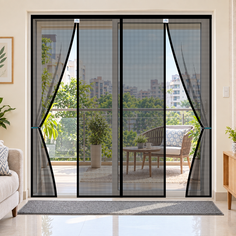 Customizable Mosquito Net for Door-Magnetic | Polyester | Double Opening