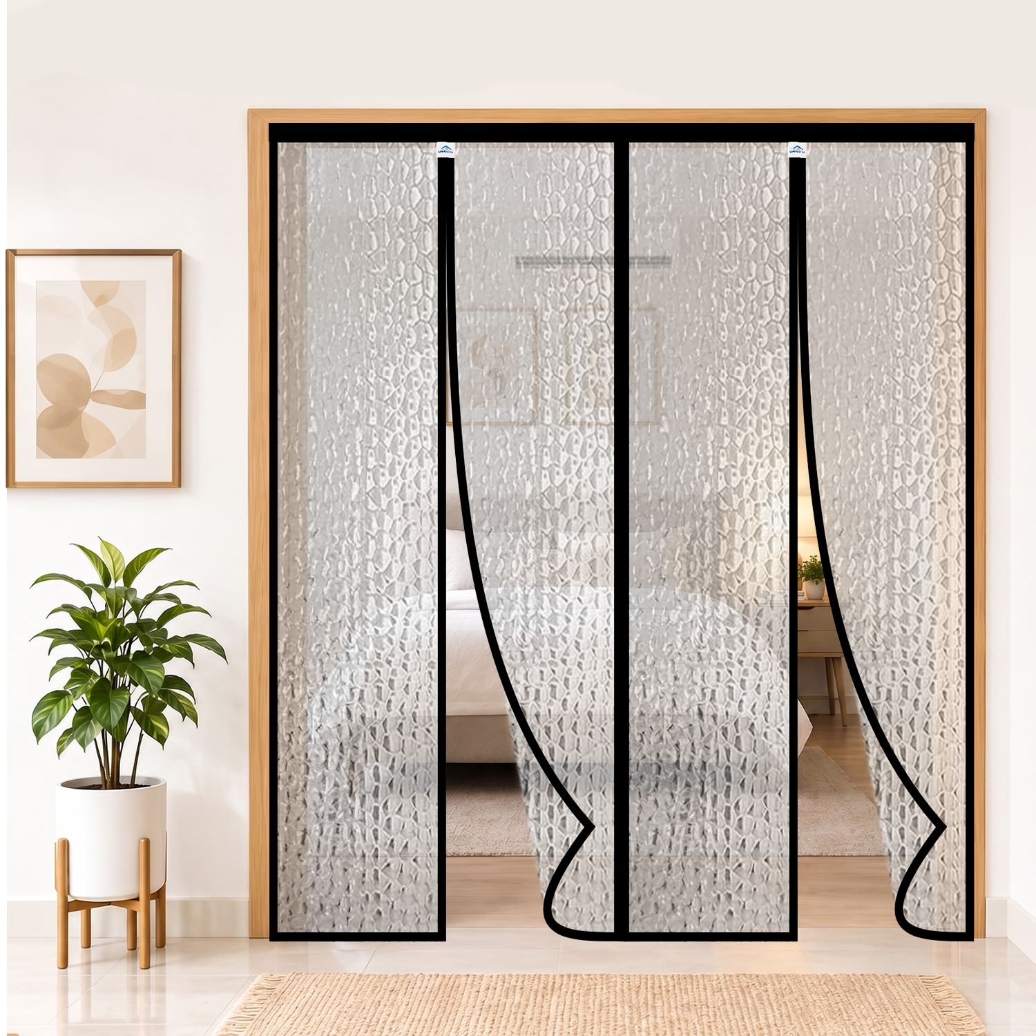 Custom Magnetic AC Curtain | PVC | Double Opening