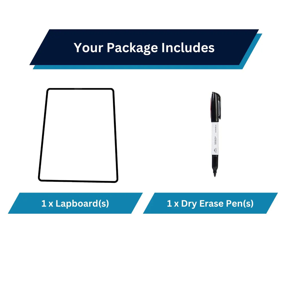Dry Erase Board | Double-Sided Mini Whiteboard | 9x12 inches | LifeKrafts board LifeKrafts
