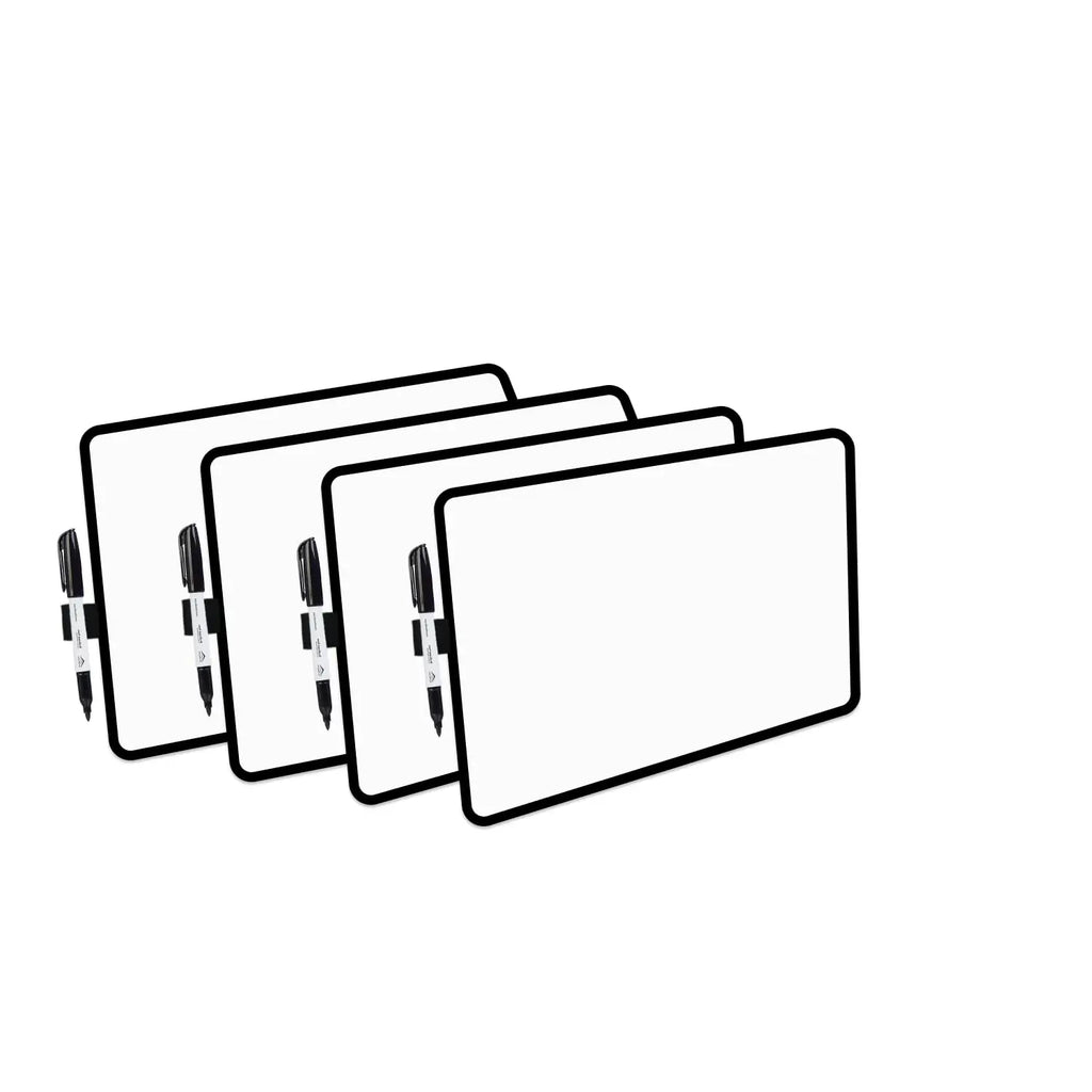 Dry Erase Board | Double-Sided Mini Whiteboard | 9x12 inches | LifeKrafts Double sided board with a Frame pack of 4 board LifeKrafts