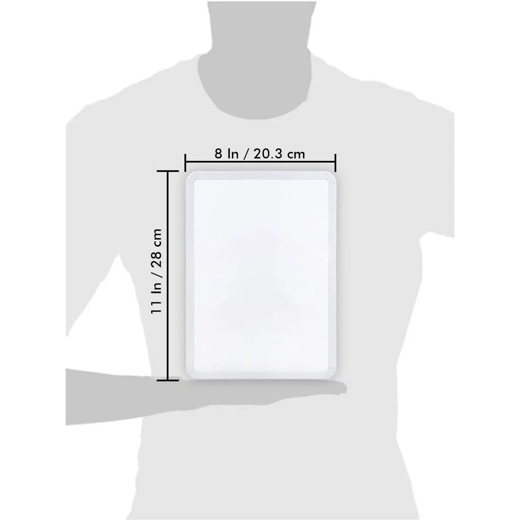 Magnetic White Board Mini - Dry Erase - 8.5X11 Inches - Single Sided - LifeKrafts LifeKrafts