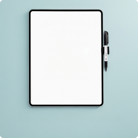 Dry Erase Board | Double-Sided Mini Whiteboard | 9x12 inches | LifeKrafts board LifeKrafts