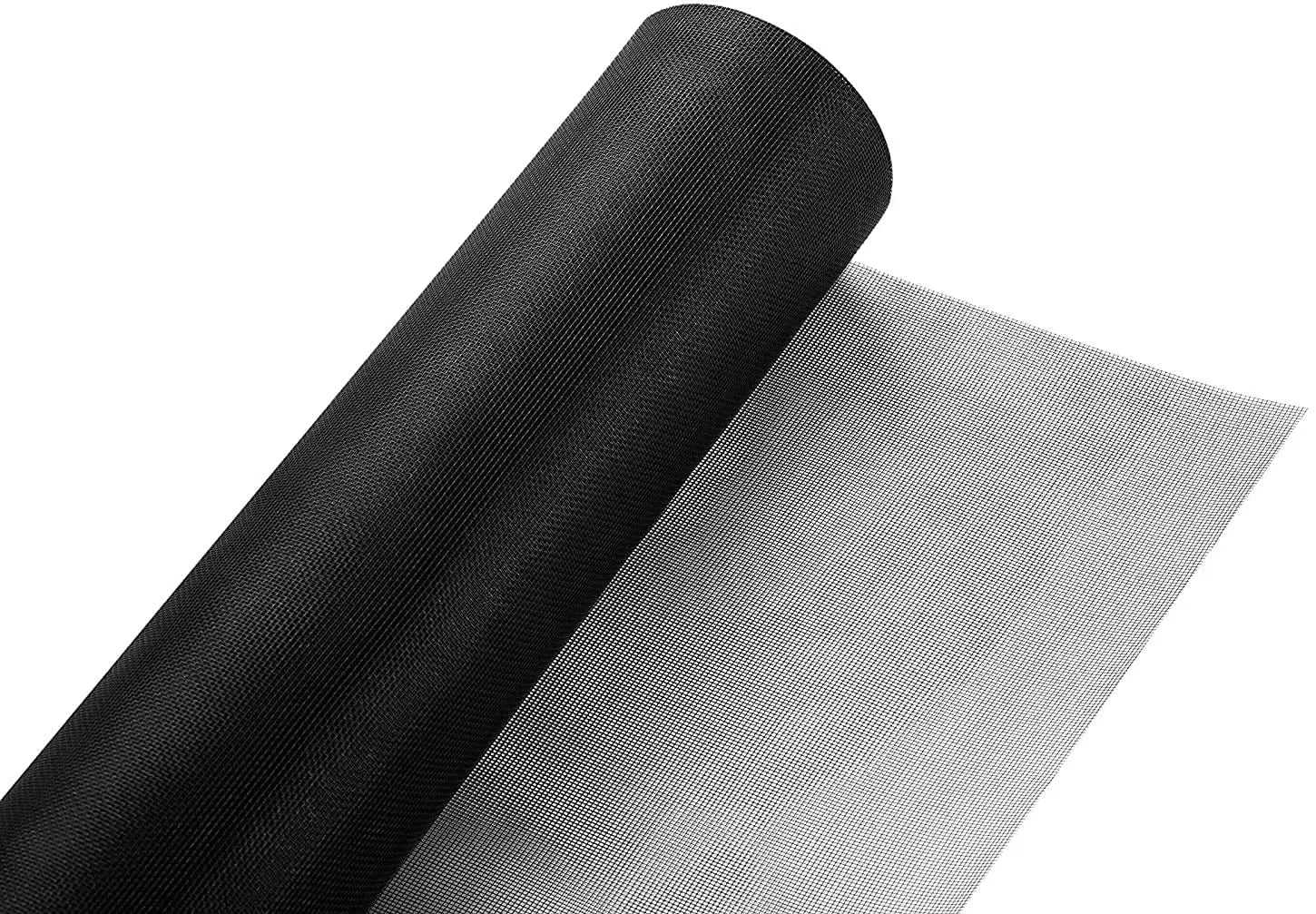 Black fiberglass window mosquito mesh roll for custom insect screening and ventilation