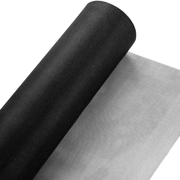 Black fiberglass window mosquito mesh roll for custom insect screening and ventilation