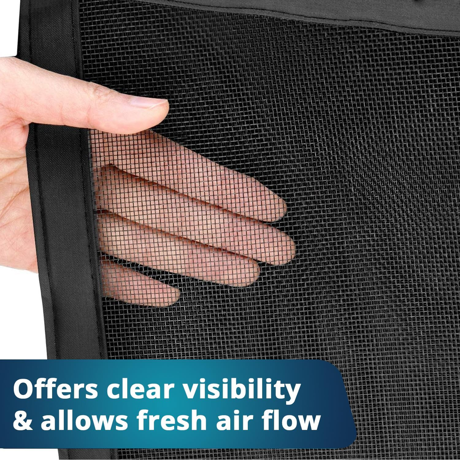Polyester Magnetic Mosquito Net Curtain for Door - GREY