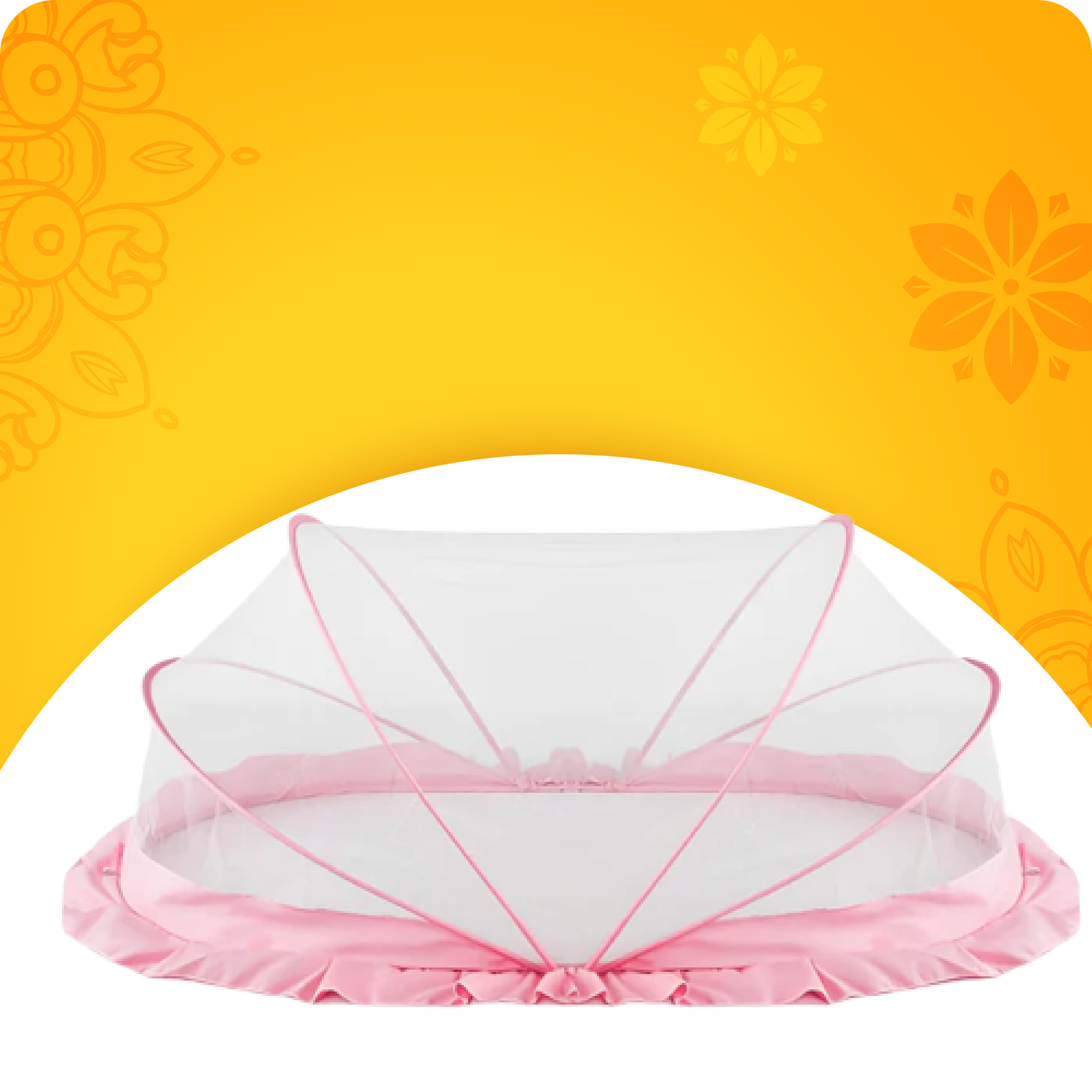 Baby Crib Mosquito Net Pink 135x65x65 cm