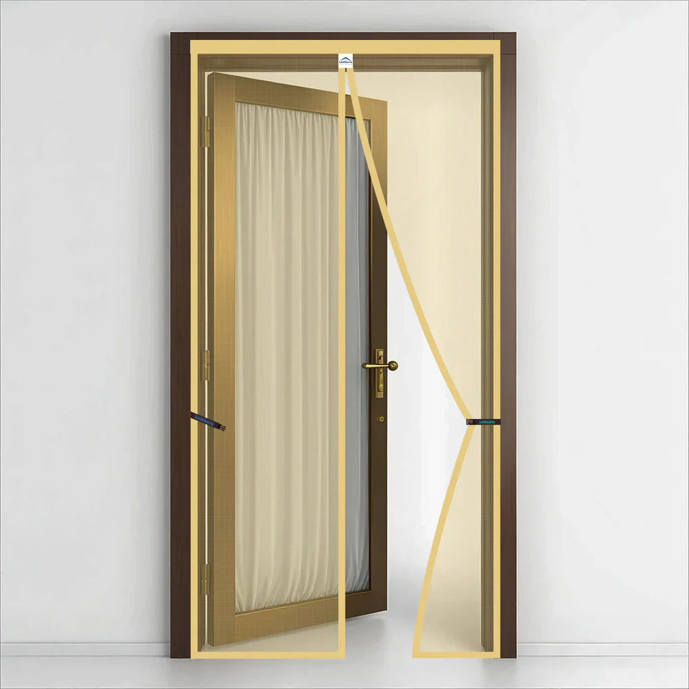 Magnetic Mosquito Net for Door - BEIGE