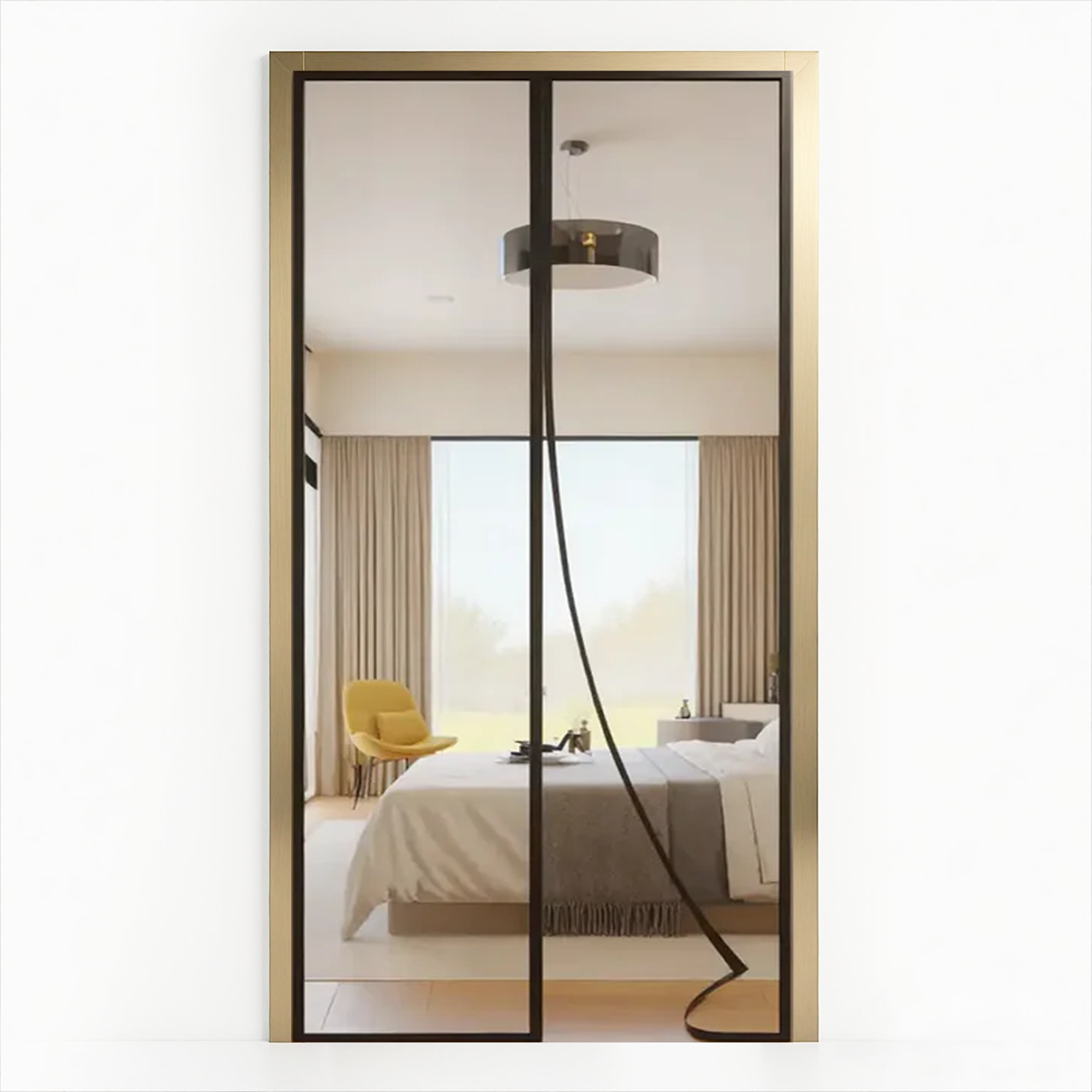 Customizable Transparent Insulated Thermal Magnetic Door Curtain for AC Room- Black