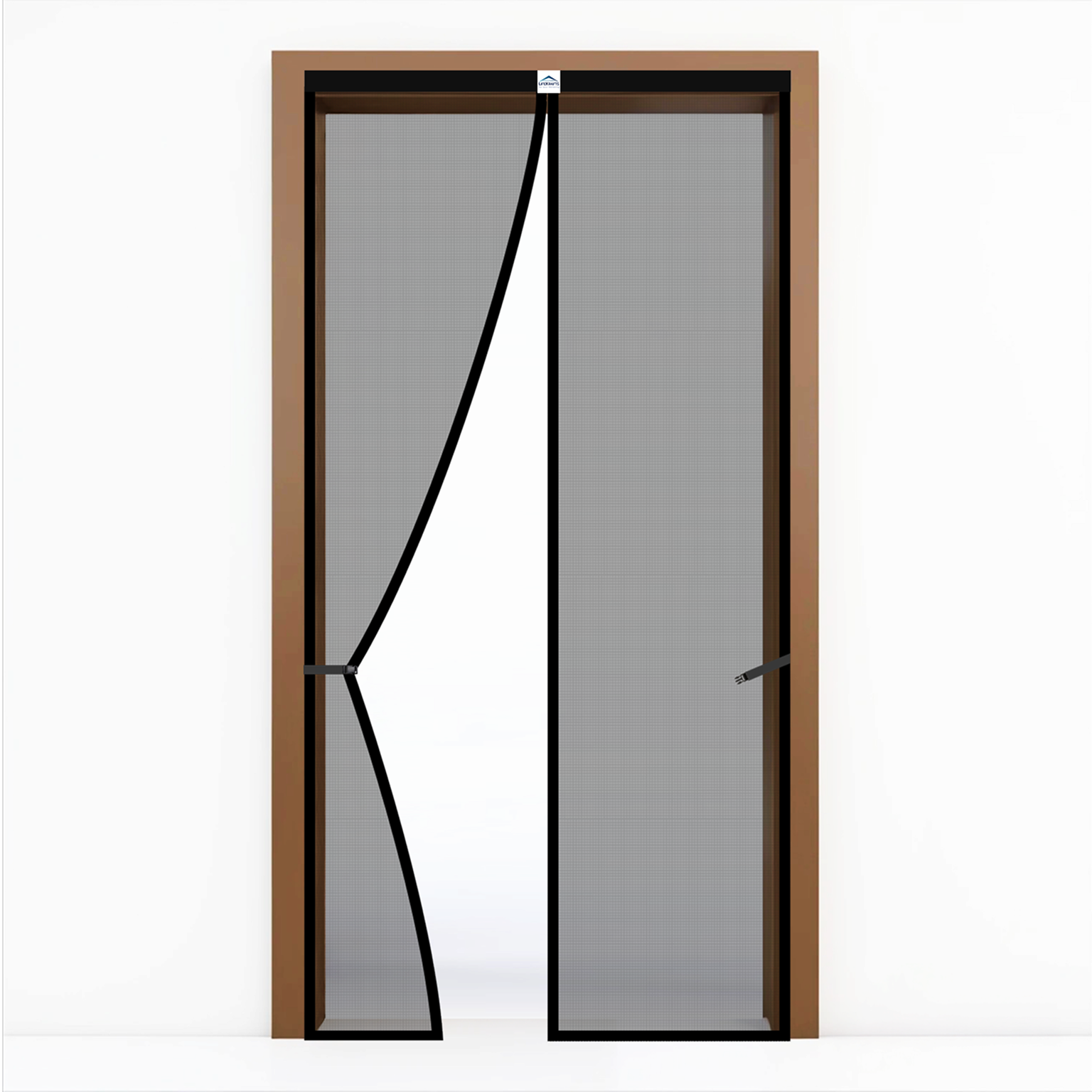 Polyester Magnetic Mosquito Net Curtain for Door - BLACK