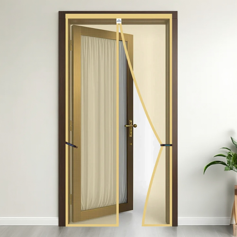 Magnetic Mosquito Net for Door - BEIGE