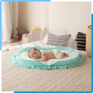 Baby Crib Mosquito Net Ocean Green 135x65x65 cm