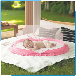 Baby Crib Mosquito Net Pink 135x65x65 cm