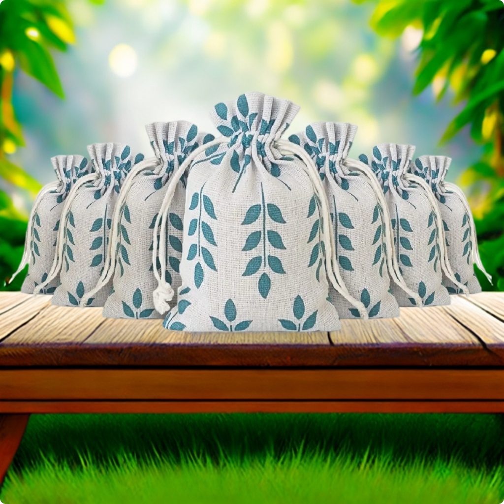 Drawstring Bags for Diwali Return Gifts New Leaf Design