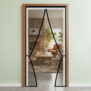 Fiberglass Door Mosquito Net | mosquito net for doors | Black - Lifekrafts