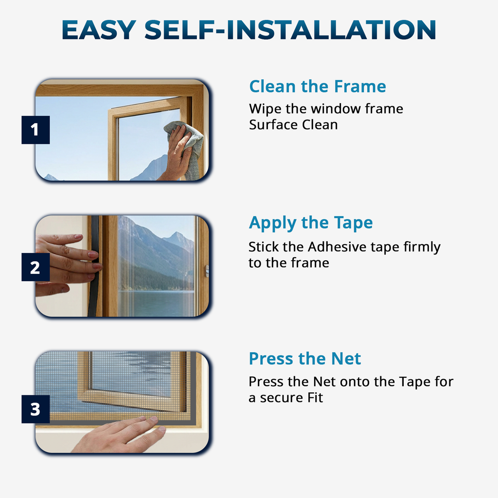 DIY Installation Guide for
LifeKrafts Grey Magnetic
Window Mosquito Net – Self-
Adhesive Hook Tape &amp; Velcro
Setup in Minutes