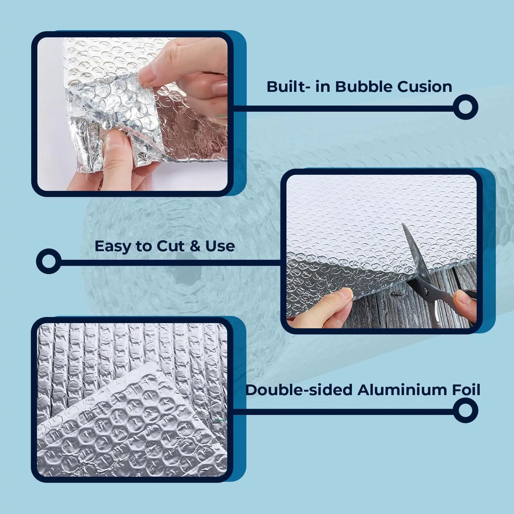 Aluminium Heat Insulation 300 GSM (8 mm) Sheet LifeKrafts