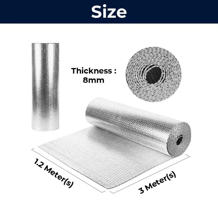 Aluminium Heat Insulation 300 GSM (8 mm) Sheet LifeKrafts