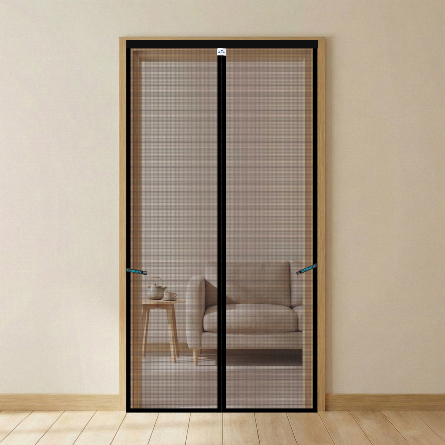 Polyester Magnetic Mosquito Net for Door – BLACK Mosquito Screen for Door LifeKrafts