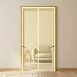 Polyester Magnetic Mosquito Net for Door – BEIGE
