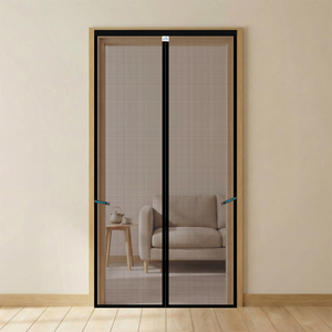 Polyester Magnetic Mosquito Net for Door – BLACK