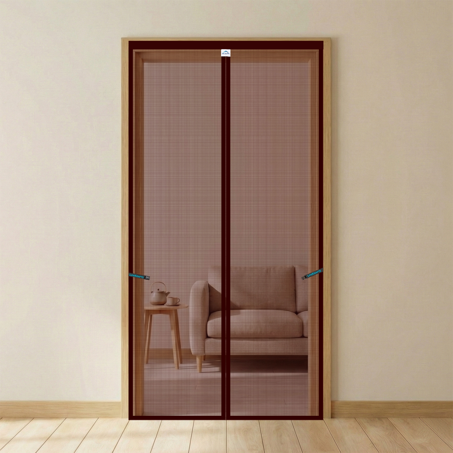 Polyester Magnetic Mosquito Net for Door – BROWN Mosquito Screen for Door LifeKrafts