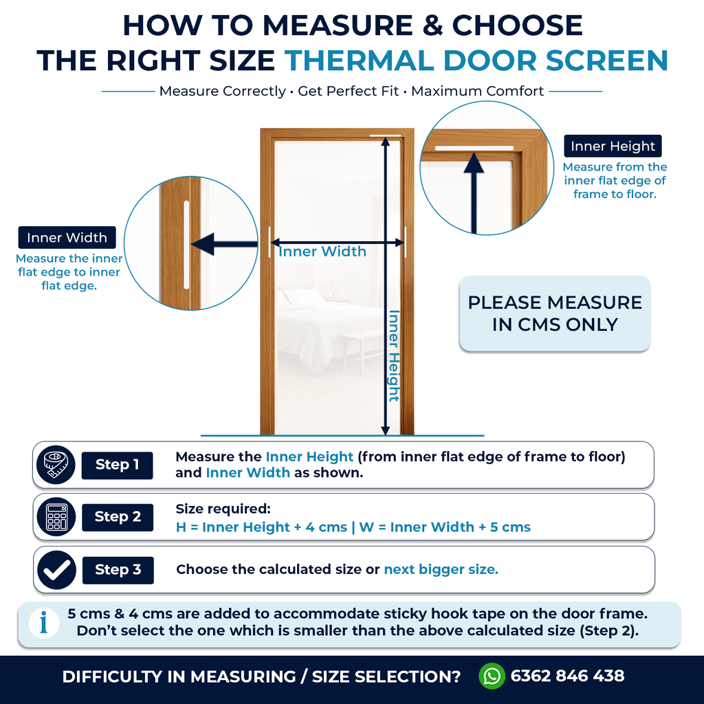 Customizable Mosquito Net for Door-Magnetic | Polyester | Double Opening