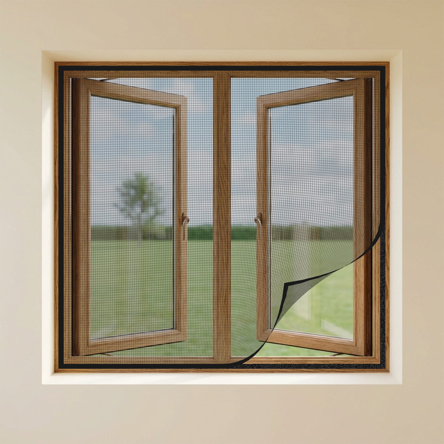 Mosquito Net for Window | Pre-Stitched Polyester | Black | LifeKrafts Mosquito Net for Window LifeKrafts