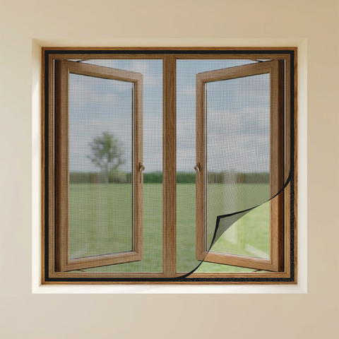Mosquito Net for Window | Pre-Stitched Polyester | Black | LifeKrafts Mosquito Net for Window LifeKrafts