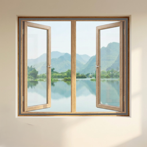 White pre-stitched fiberglass mosquito net for windows for insect protection and airflow