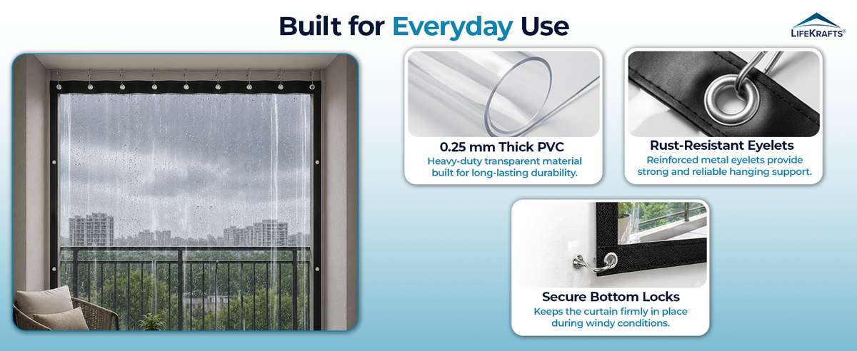 Rain Curtain | Outdoor Transparent PVC Curtains | LifeKrafts