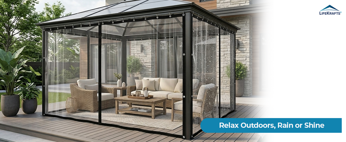 Rain Curtain | Outdoor Transparent PVC Curtains | LifeKrafts