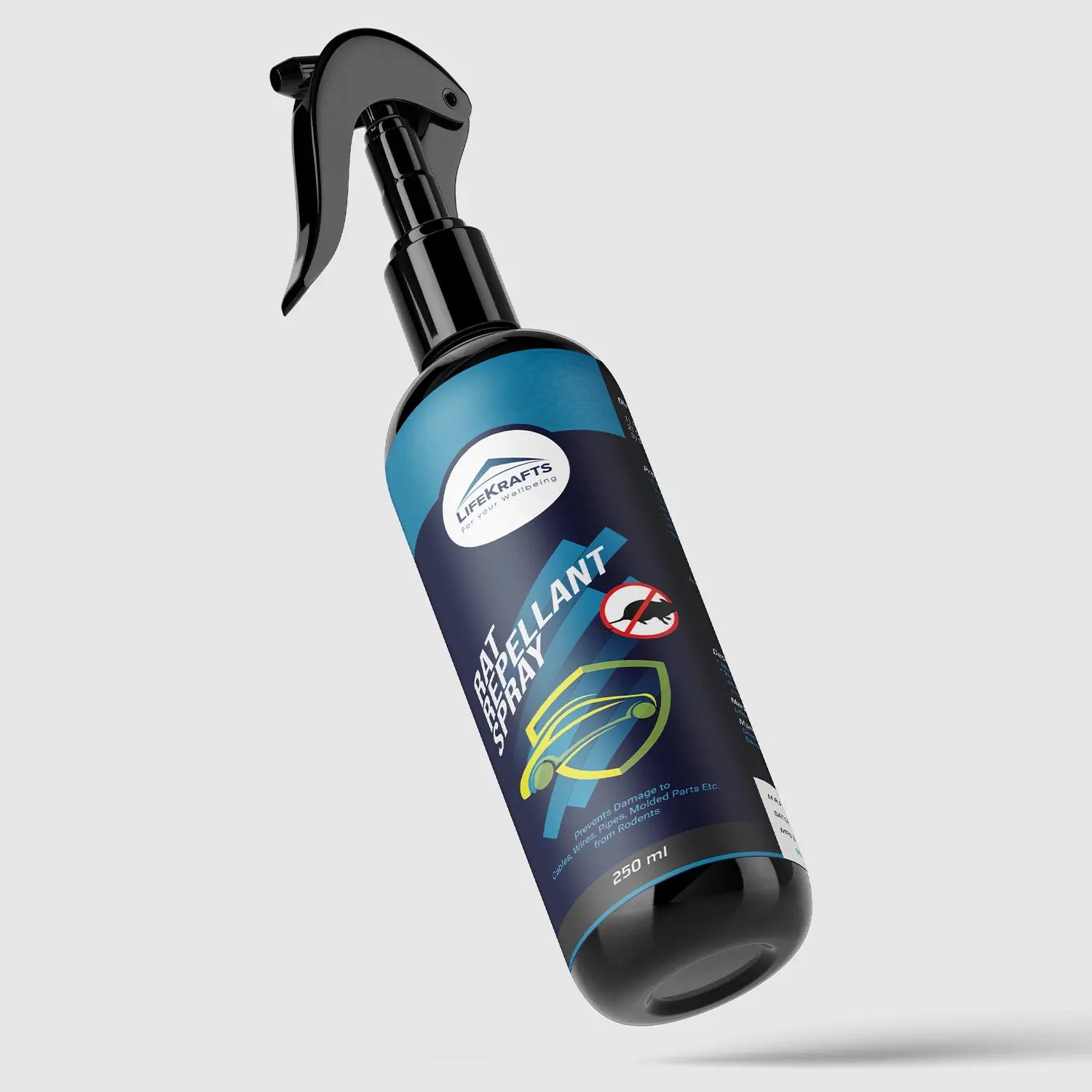 Roll over image to zoom in Lifekrafts No Entry Rat Repellent Spray for Cars - Highly Effective, Odour-Free, Easy-to-Use (250ml, Pack of 1) LifeKrafts