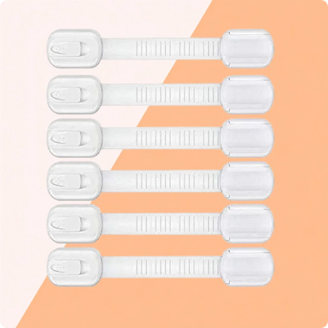 LifeKrafts adjustable and flexible baby safety locks pack of 6 for cabinets and drawers