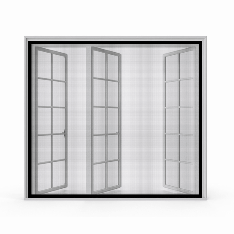 Fiberglass Stitched Window Mosquito Net Curtain, Pre-Stitched Net - Black
