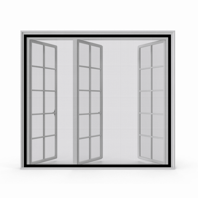 Fiberglass Stitched Window Mosquito Net Curtain, Pre-Stitched Net - Black