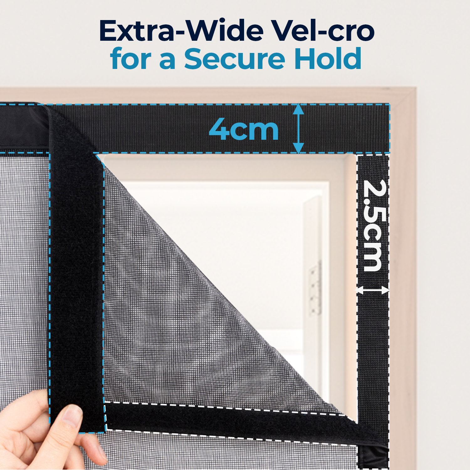 Customizable Mosquito Net for Door-Magnetic | Polyester | Double Opening