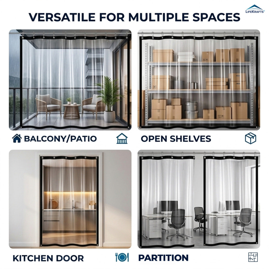 Rain Curtain | Outdoor Transparent PVC Curtains | LifeKrafts - LifeKrafts