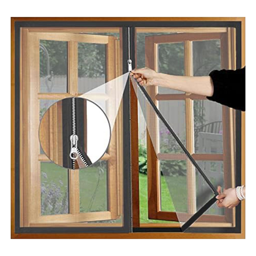 Zipper Window Mosquito Net (Fiberglass) | - WHITE LifeKrafts