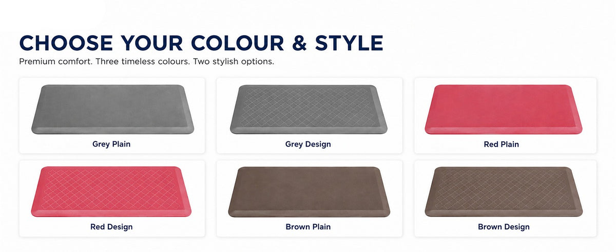Anti-Fatigue Floor Mat | Dark Brown-(with/without)Design | LifeKrafts